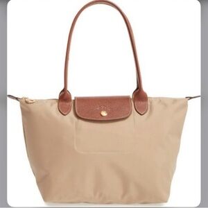 Longchamp Tan and Brown Tote Bag